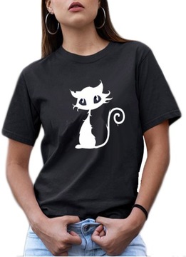 Koszulka Damska T-Shirt z Nadrukiem Jaszczurka M