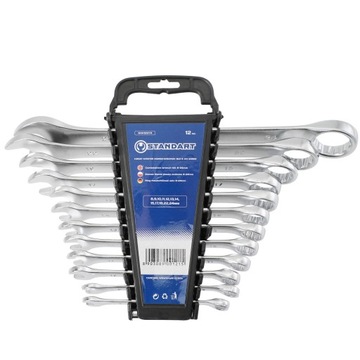 ZESTAW KLUCZY PŁASKO-OCZKOWYCH 8-15,17,19,22,24 MM 12 SZT STANDART NKK12STA