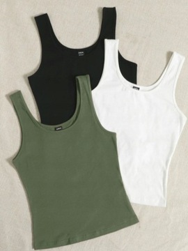 NK70 Top Damski 3 Pak Wielokolorowy na ramiączkach r. 36