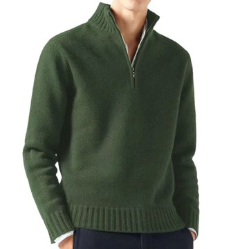 Elegancki Sweter golf męski zimowy wielokolorowy ciepły sweter ROZ M-3XL