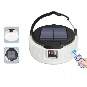 MOCNA LATARKA SOLARNA KEMPINGOWA LAMPA 3w1 USB