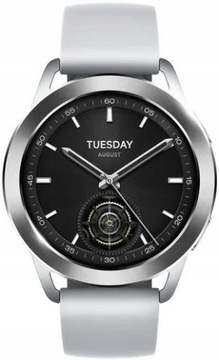 Умные часы Xiaomi Watch S3 серебристого цвета с подключением NFC