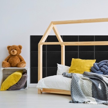 Мягкие стеновые панели 30х30 КВАДРАТ ГРАФИТ Мягкий толстый велюр