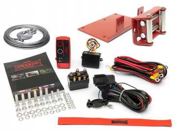 ЛЕБЕДКА 1,1 Т 2500 12 В ЭЛЕКТРИЧЕСКАЯ + ДИСТАНЦИОННАЯ ТРОСОВАЯ ЛЕБЕДКА Dragon Winch