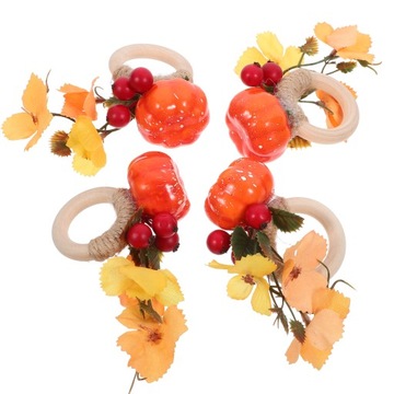 КОЛЬЦО-ПУГОВИНКА ДЛЯ САЛФЕТОК В ФОРМЕ ТЫКВЫ