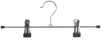 POLMART ВЕШАЛКА-ЗАЖИМ ВЕШАЛКИ ДЛЯ БРЮК, ЮБКИ, ХРОМ 30 СМ - 10 шт.