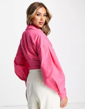 РУБАШКА С ДЛИННЫМ РУКАВОМ РОЗОВАЯ СЛУЧАЙНАЯ 38 XBI