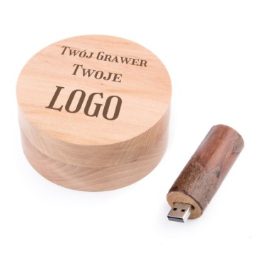 Pendrive Dřevo 256 Gb 3.0 krabička gravírování Logo