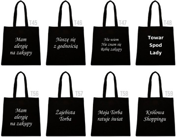 PAKUJ SIĘ ! TORBA Z NAPISEM NADRUK WZÓR T102