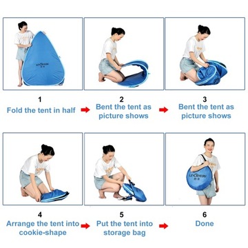 Палатка для кемпинга в синем стиле на 3-4 человека