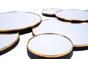 ДЕКОРАТИВНОЕ НАСТЕННОЕ ЗЕРКАЛО С ДЕКОРАТИВНЫМИ КРУГАМИ В РАМКЕ