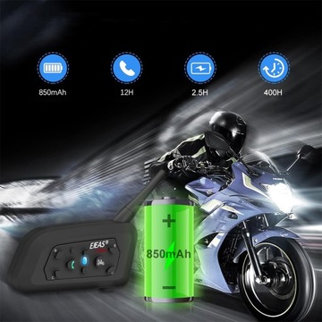 2x EJEAS V6 PRO МОТОЦИКЛСКИЙ ИНТЕРКОМ Bluetooth 5.1 ДЛЯ ШЛЕМА