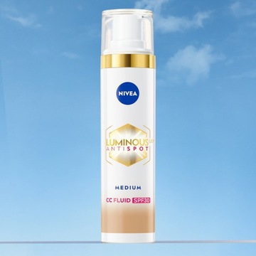 NIVEA LUMINOUS Fluid CC Крем от пигментных пятен с фильтром SPF30 - средний 40мл