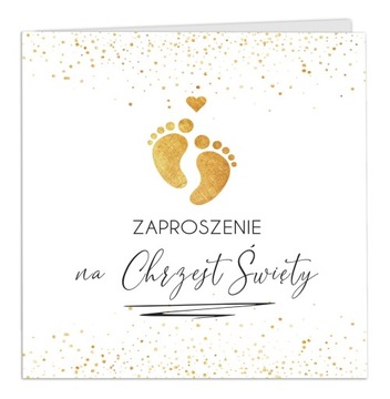 Zaproszenia na Chrzest 10szt z kopertą CZ9