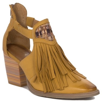 Półbuty Maciejka buty skórzane 05807-07 żółte r.40
