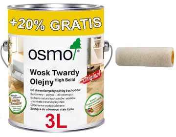 OSMO WOSK TWARDY OLEJNY BEZB PÓŁMAT 3065 3L+GRATIS