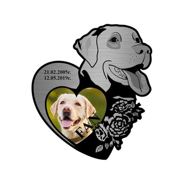 Tabliczka na nagrobek psa labrador nadruk uv