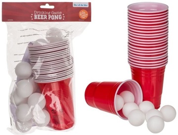 GRA TOWARZYSKA IMPREZOWA IDEALNA NA DOMÓWKĘ - BEER PIWNY PING PONG ZESTAW