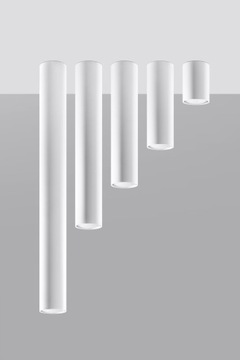 Потолочный светильник LAGOS 10 Белый цилиндрический SOLLUX