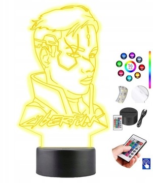 Lampka na biurko CyberPunk 2077 16kol. LED PLEXIDO