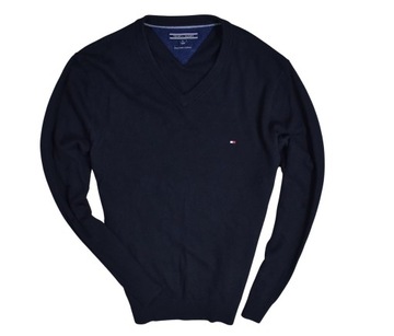 TOMMY HILFIGER Sweter Męski Bawełna Kaszmir / M