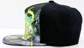 Czapka z prostym daszkiem chłopięca Rick and Morty SNAPBACK 53-58cm czarna