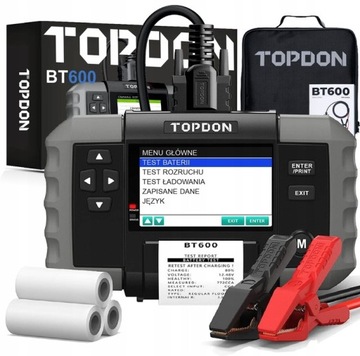 TESTER DO BATERII Z DRUKARKA AKUMULATORÓW TOPDON
