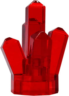 Lego - Skała / Kryształ (52) przezr. czerwony