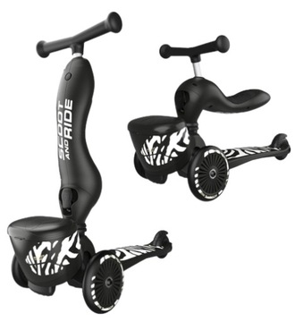 SCOOT AND RIDE HULAJNOGA JEŹDZIK 2w1 Highwaykick 1 LIFESTYLE Zebra 1+