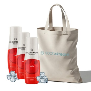 Zestaw Syrop koncentrat do wody Soda Stream COLA 3x440 ml + Torba GRATIS