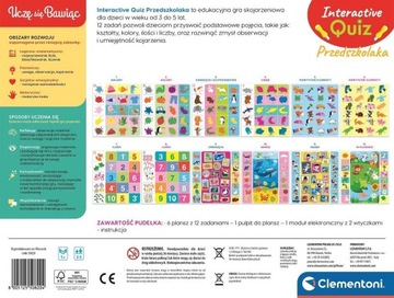 Gra edu INTERAKTYWNY QUIZ PRZEDSZKOLAKA CL50820