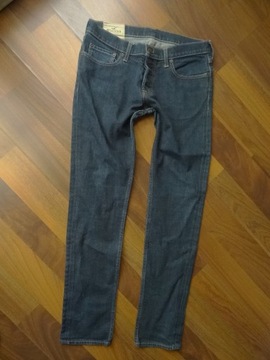 JEANSY ABERCROMBIE & FITCH SKINNY MAŁO UŻYTKOWANE r.W33/32 OKAZJA BDB