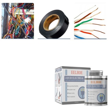 TAŚMA IZOLACYJNA W PŁYNIE Czarna 125 ml PUSZKA PĘDZELEK PŁYNNA ELEKTRYCZNA