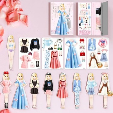 soputry Magnetic Dress Up Baby, Magnetic Princess Dress Up Paper DollA