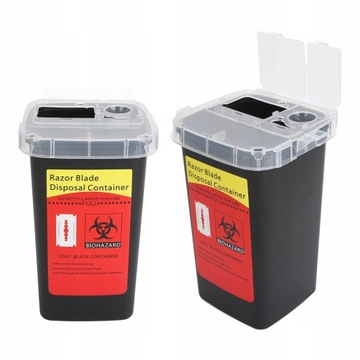 2 шт. Контейнер для использованных лезвий. Открывающийся.