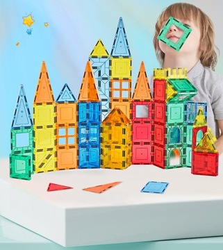 МАГНИТНЫЕ СТРОИТЕЛЬНЫЕ БЛОКИ CRYSTAL MAGNETIC 60 ШТ.