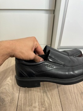 ECCO PÓŁBUTY SKÓRA SKÓRZANE BUTY CZARNE 41 26,8 CM