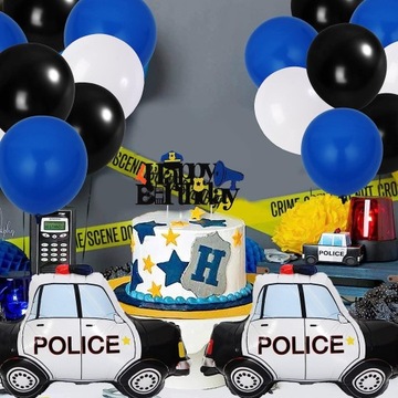 НАБОР УКРАШЕНИЙ НА 6-Й ДЕНЬ РОЖДЕНИЯ ПОЛИЦЕЙСКАЯ АВТОМОБИЛЬ
