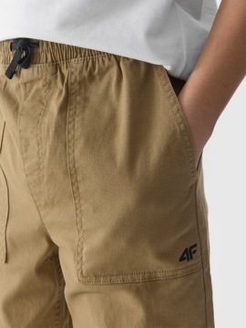 БРЮКИ ДЛЯ МАЛЬЧИКОВ 4F ДЕТСКИЕ ПОВСЕДНЕВНЫЕ ДЖОГГЕРЫ, ХЛОПКОВАЯ ТКАНЬ 146