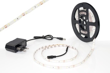 TAŚMA LED SMD ZESTAW LISTWA LEDOWA 5M BIAŁA CIEPŁA