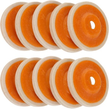 Угловая шлифовальная машина с фетровой ватой и полировальным диском.