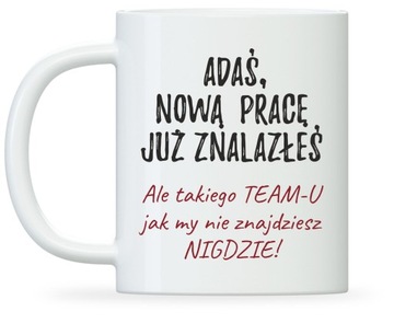 Prezent na pożegnanie z pracy, KUBEK, życzenia