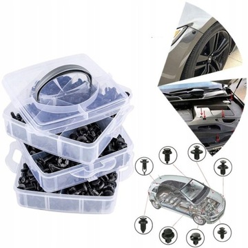 Spinki Kołki Klipsy Ściągacz DO TAPICERKI Auta Samochodowe ZESTAW XXL 625EL