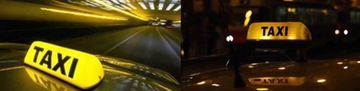 СВЕТОДИОДНАЯ ФОНАРЬ ДЛЯ ТАКСИ, ЖЕЛТАЯ КНОПКА, МАГНИТ, С ВИЛКОЙ