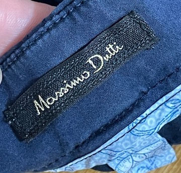 30 granatowe praca biurowe Massimo Dutti S bawełniane bawełna