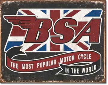 BSA najpopularniejszy Metalowy plakat blacha szyld