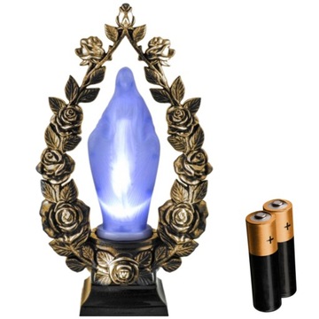 БОЛЬШАЯ СВЕЧА МАРИЯ НА МОГИЛУ РОДИТЕЛЕЙ МОЕГО ПАПА, МАМА, БОЖЬЯ МАТЕРЬ, 36см + БАТАРЕИ