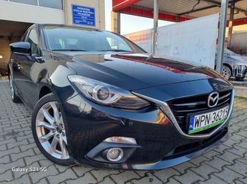 Mazda 3 III Sedan 2.0 SKYACTIV-G 120KM 2014 Mazda 3 III 2.0 120KM nawigacja skóra ksenony alufelgi super stan gwarancja, zdjęcie 3
