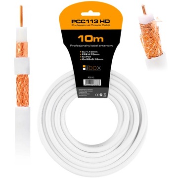 KABEL PRZEWÓD KONCENTRYCZNY ANTENOWY MIEDŹ Cu 10m
