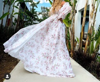 BELLA ROSA DRESS - шифоновое платье макси JUST UNIQUE XXS/XS